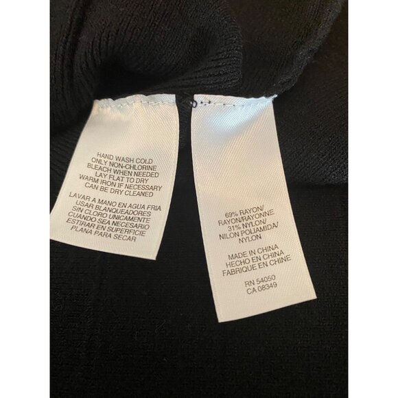 Jones New York Signature Black Blazer Jacket Textured Buttons & Pockets Large - Picture 5 of 10